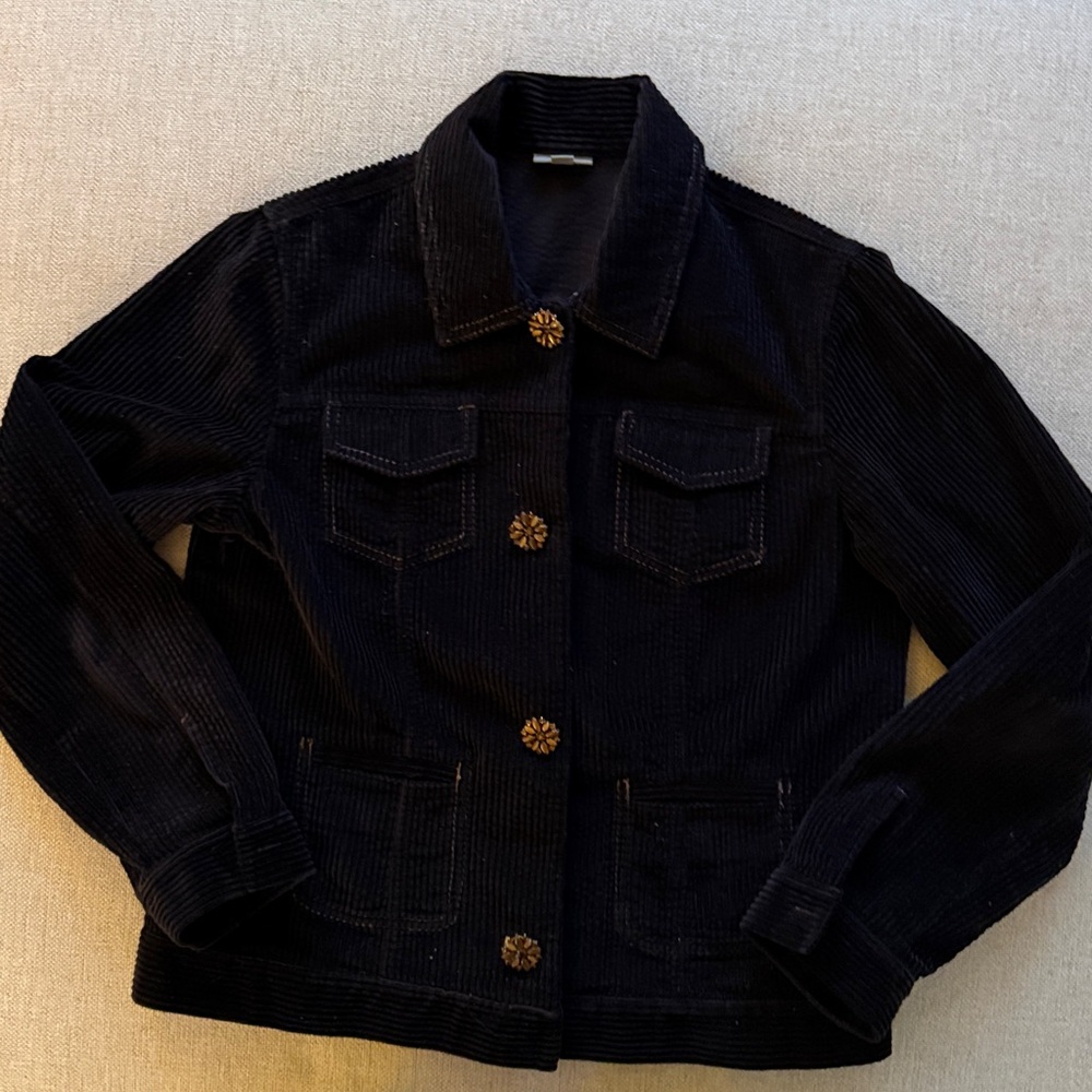 JJill Corduroy Jacket with Jeweled Buttons